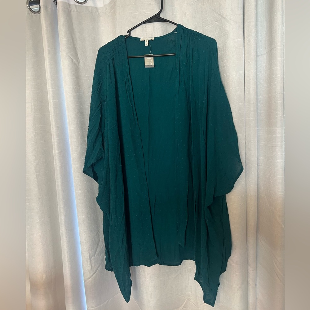 Maurices Teal Draped Cardigan